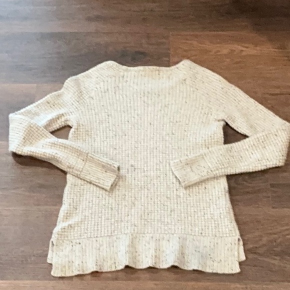 Athleta Cream Textured Crew Neck Sweater - Picture 6 of 6